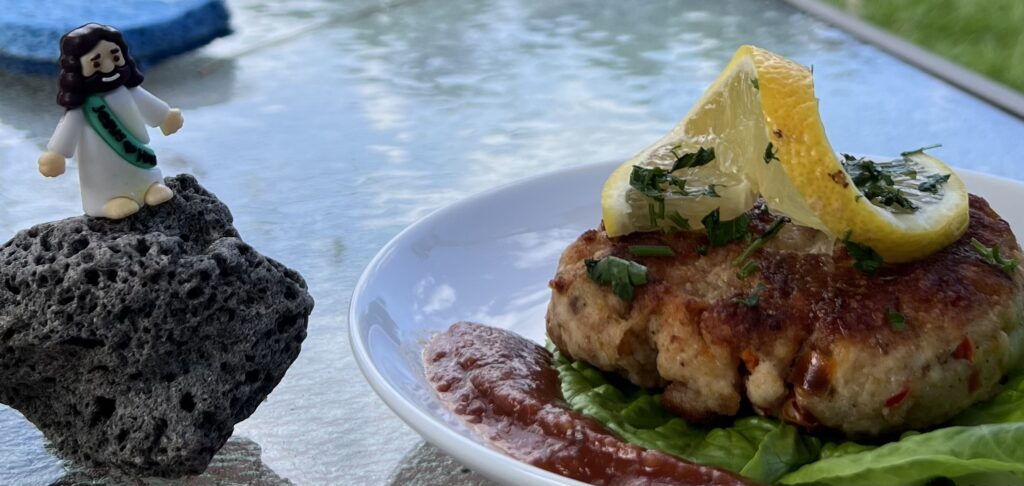 trout cakes look like crab cakes